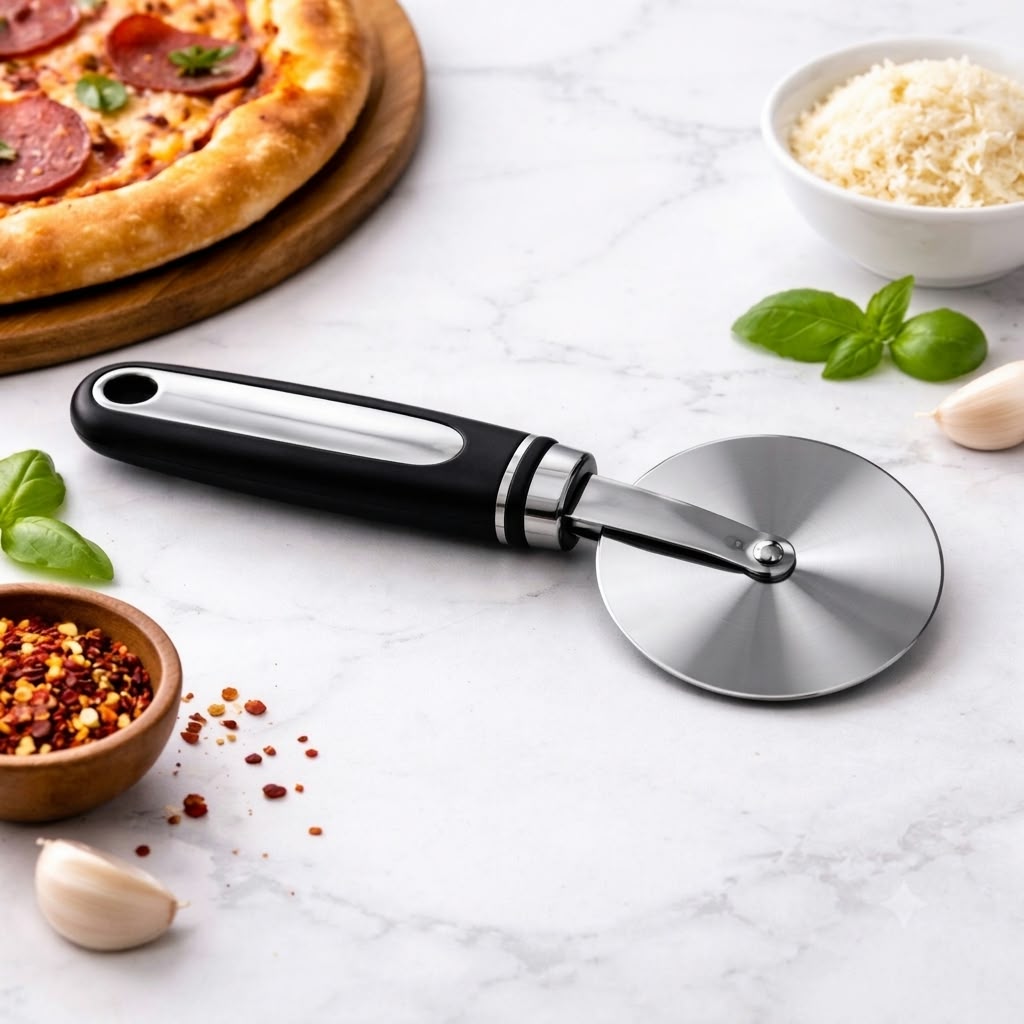 Stainless Steel Pizza Cutter Wheel – Sharp Cutting Blade