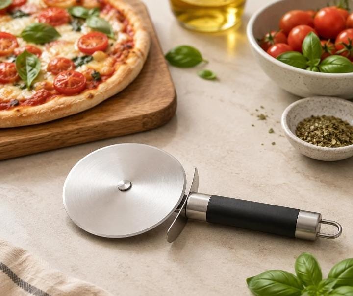 Stainless Steel Pizza Cutter Wheel – Sharp Cutting Blade