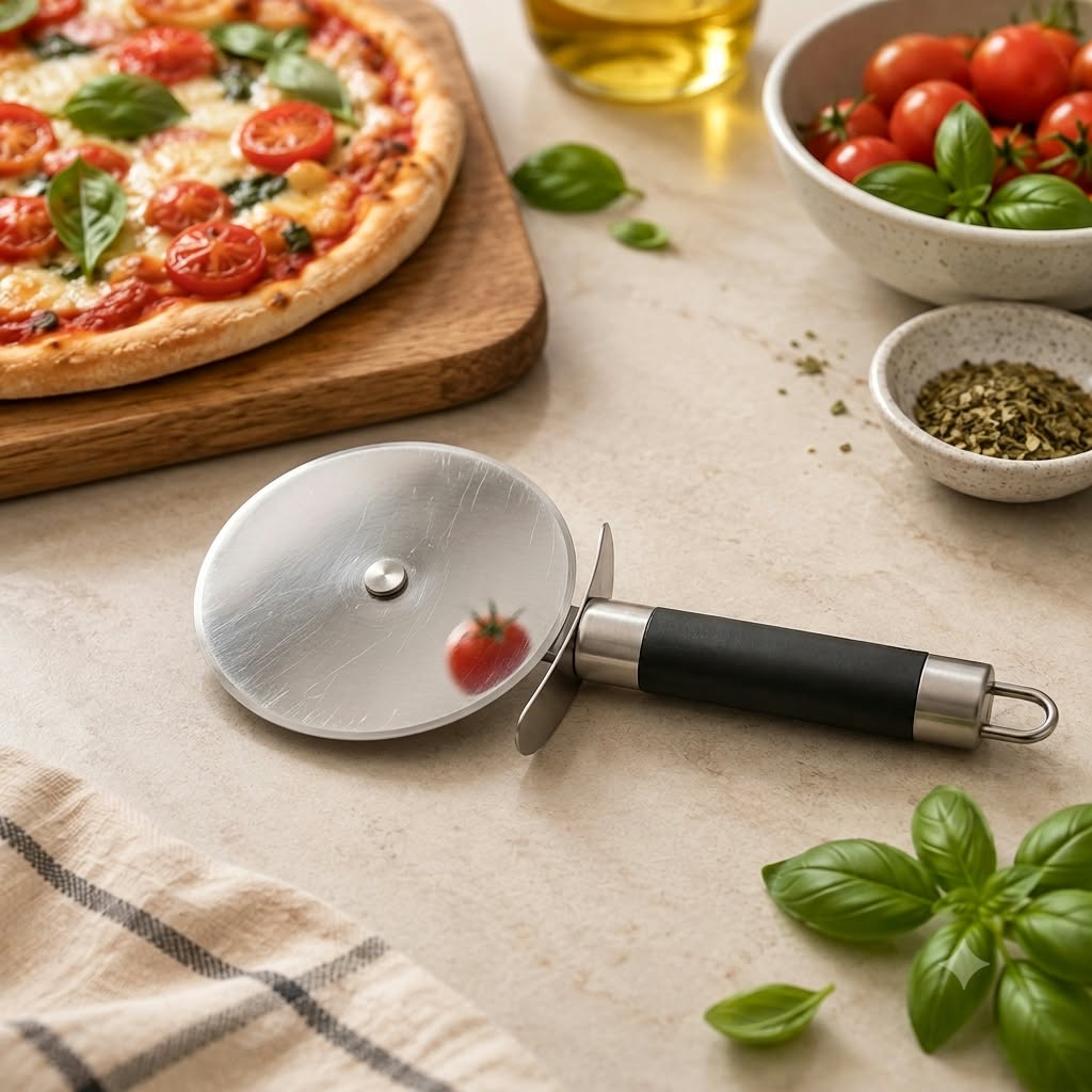 Stainless Steel Pizza Cutter Wheel – Sharp Cutting Blade