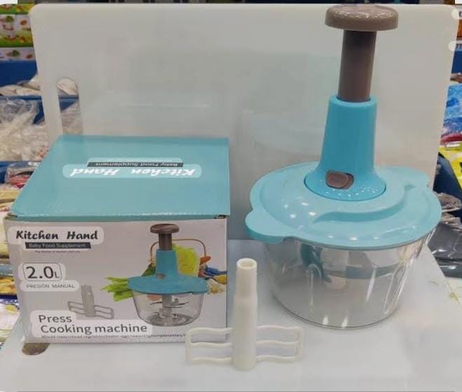 Manual Press Cooking Chopper – Round Vegetable Chopper