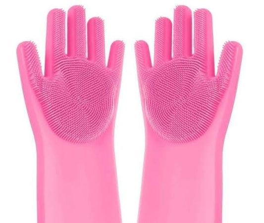 Silicone Kitchen Washing Gloves – Dishwashing & Cleaning Gloves